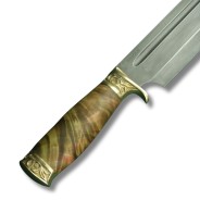 Grizzly Stabilized Wood – klasyczny nóż Bowie handmade | Żywioły Craft