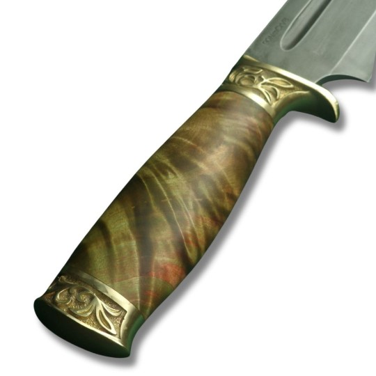 Grizzly Stabilized Wood – klasyczny nóż Bowie handmade | Żywioły Craft