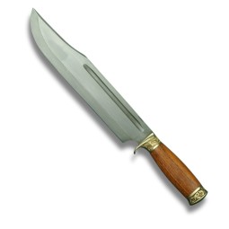 Grizzly Mahoń Sapele – klasyczny nóż Bowie handmade | Żywioły Craft