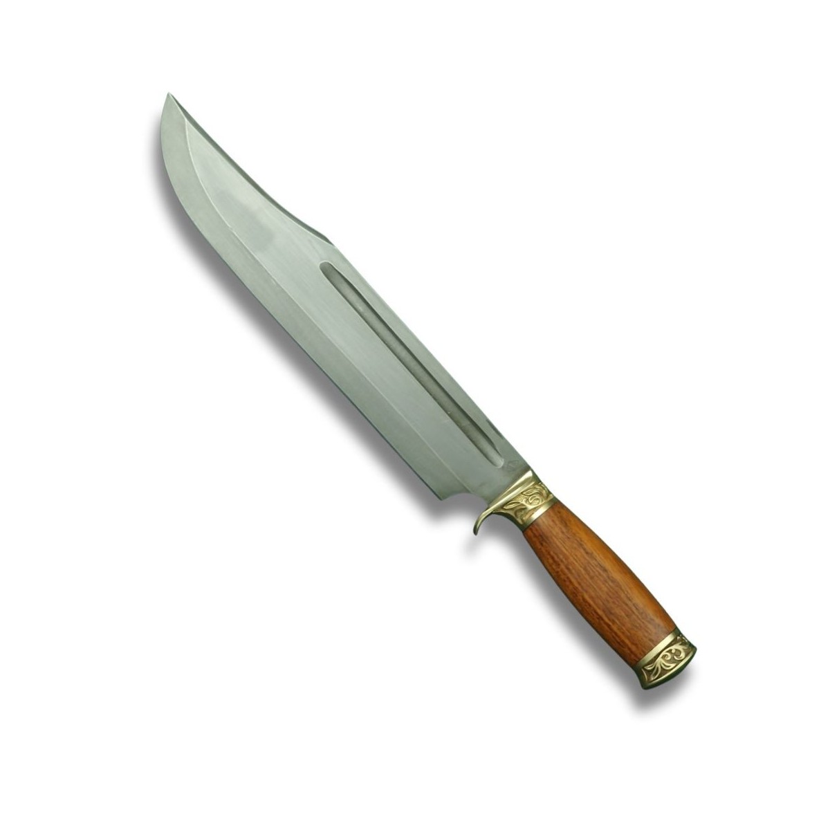 Grizzly Mahoń Sapele – klasyczny nóż Bowie handmade | Żywioły Craft