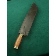 Grizzly Mahoń Sapele – klasyczny nóż Bowie handmade | Żywioły Craft