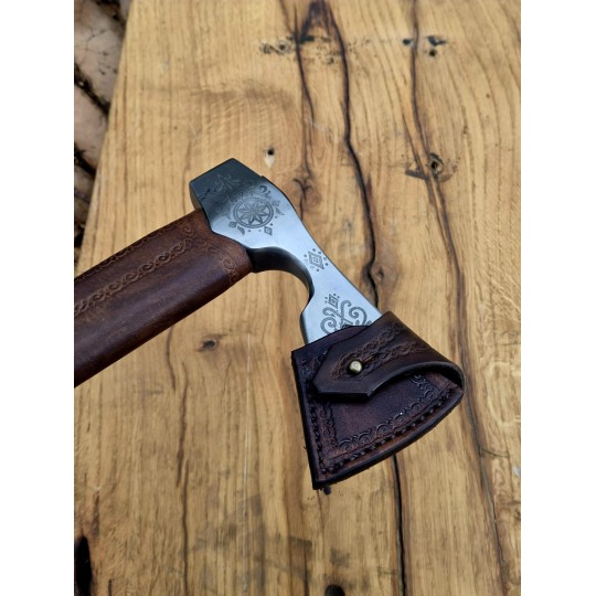 Ciupaga Góralska grawerowana ze zdobioną pochwą | Żywioły Craft