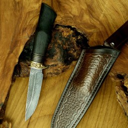 Nóż myśliwski z damastu NMV/15N20 | Żywioły Craft