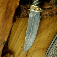 Nóż myśliwski z damastu NMV/15N20 | Żywioły Craft