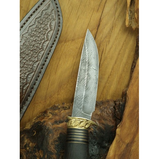 Nóż myśliwski z damastu NMV/15N20 | Żywioły Craft