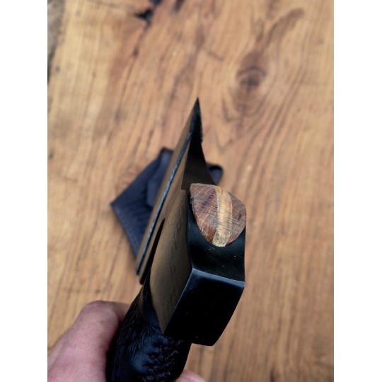 Brodacz z Damastem – unikatowy toporek 51CrV4 | Żywioły Craft