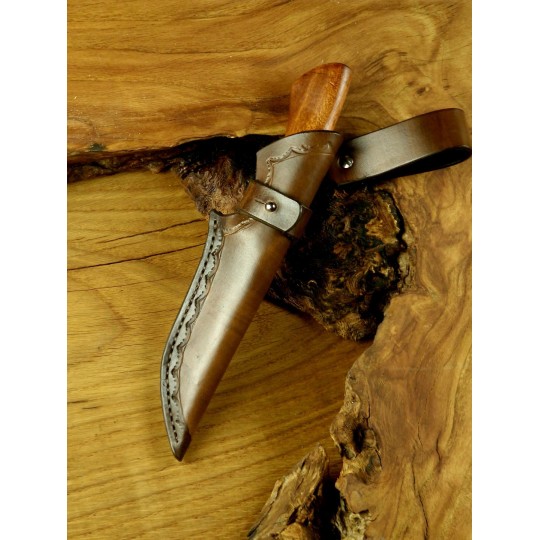 Nóż myśliwski damast NMV/15N20 Sapeli | Żywioły Craft