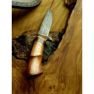 Nóż myśliwski damast NMV/15N20 Sapeli | Żywioły Craft