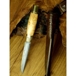 Lekki nóż z damastu EDC | Żywioły Craft