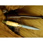 Lekki nóż z damastu EDC | Żywioły Craft