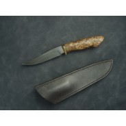 Strix - nóż z damastu piórkowego