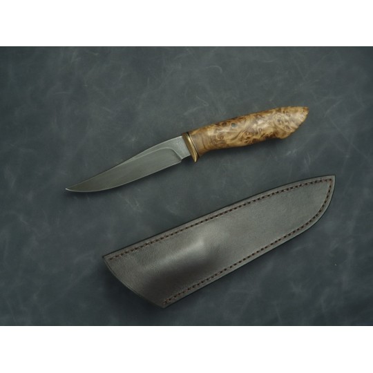 Strix - nóż z damastu piórkowego