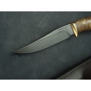 Strix - nóż z damastu piórkowego