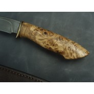 Strix - nóż z damastu piórkowego