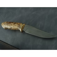 Strix - nóż z damastu piórkowego